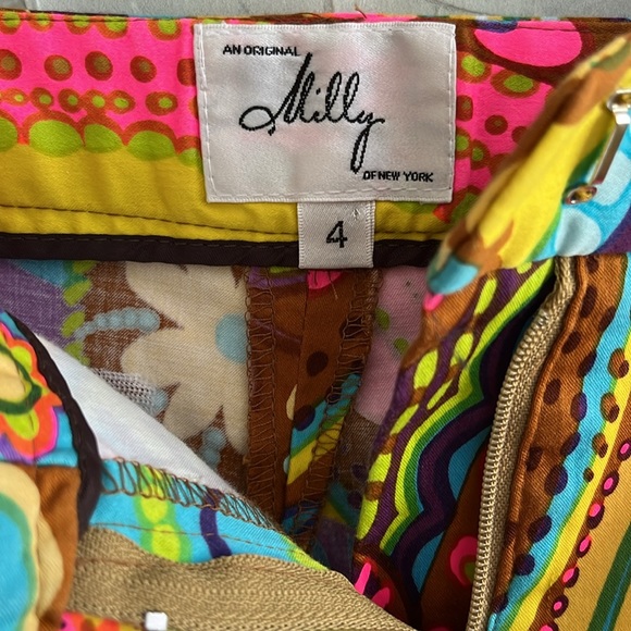 Milly of New York Bright Pattern Shorts sz 4 - Picture 3 of 8